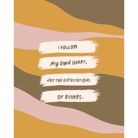 Follow My Own Heart White Modern Wood Framed Art Print by Straatsma, Leah