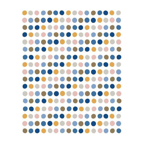 Happy Dots White Modern Wood Framed Art Print by Straatsma, Leah