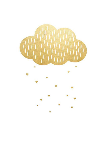 Gold Cloud White Modern Wood Framed Art Print with Double Matting by Straatsma, Leah