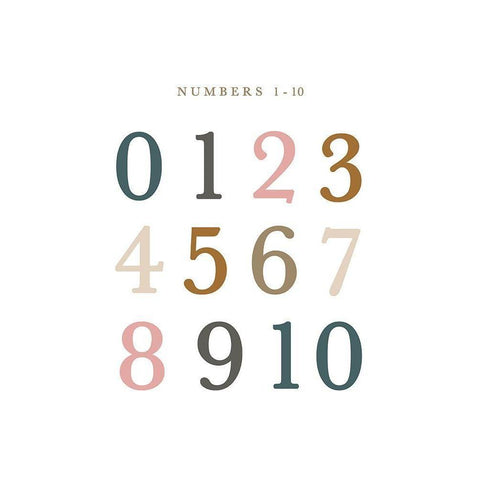 Numbers Fall Gems White Modern Wood Framed Art Print by Straatsma, Leah