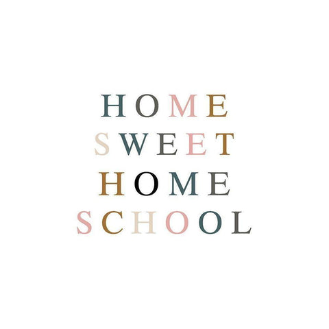 Home Sweet Home School Fall Gems Black Modern Wood Framed Art Print with Double Matting by Straatsma, Leah