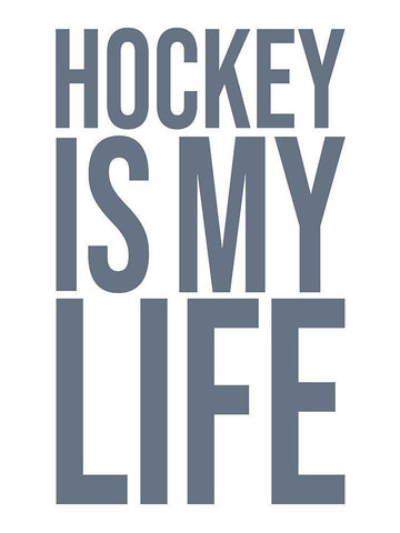 Hockey Is My Life Black Ornate Wood Framed Art Print with Double Matting by Straatsma, Leah