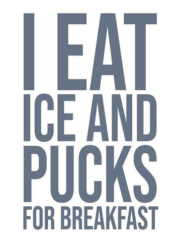 Ice and Pucks White Modern Wood Framed Art Print with Double Matting by Straatsma, Leah