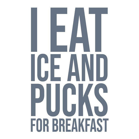 Ice and Pucks White Modern Wood Framed Art Print by Straatsma, Leah