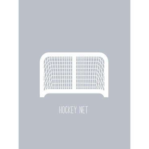 Hockey Net Black Modern Wood Framed Art Print with Double Matting by Straatsma, Leah