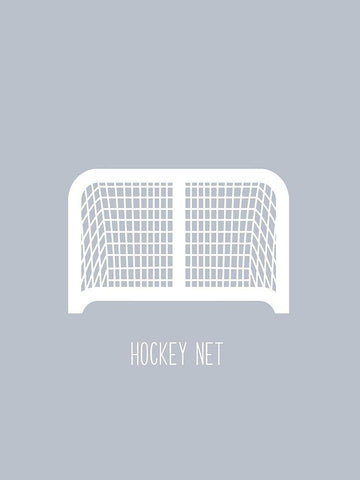 Hockey Net White Modern Wood Framed Art Print with Double Matting by Straatsma, Leah