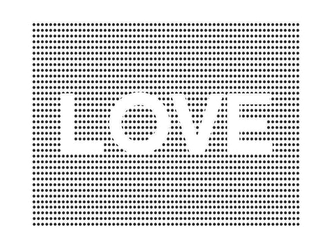 Love Dots White Modern Wood Framed Art Print with Double Matting by Straatsma, Leah