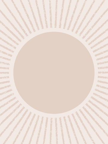 Peach Sunburst White Modern Wood Framed Art Print with Double Matting by Straatsma, Leah