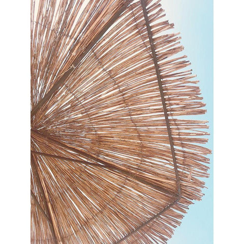 Rosy Straw Umbrella White Modern Wood Framed Art Print by Straatsma, Leah