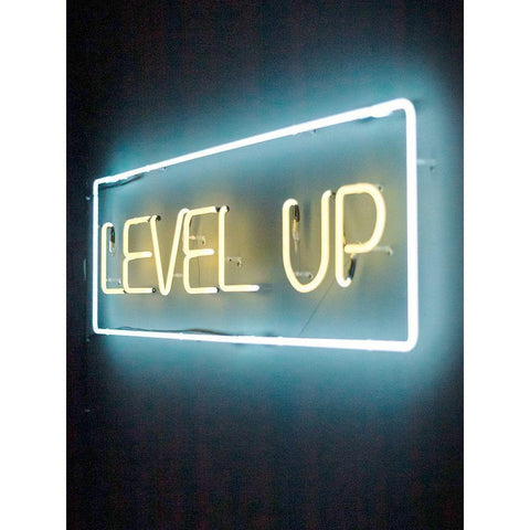 Level Up White Modern Wood Framed Art Print by Straatsma, Leah