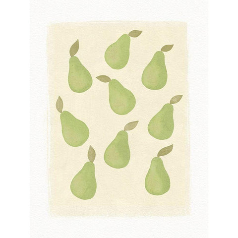 Pears White Modern Wood Framed Art Print by Straatsma, Leah