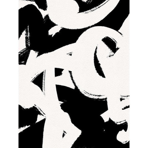 Confusion Black Modern Wood Framed Art Print by Straatsma, Leah