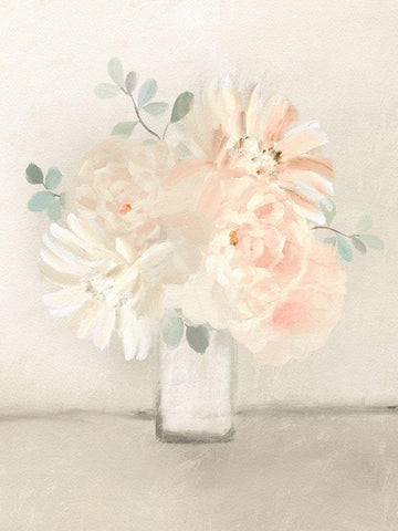 Florals In A Vase White Modern Wood Framed Art Print with Double Matting by Straatsma, Leah