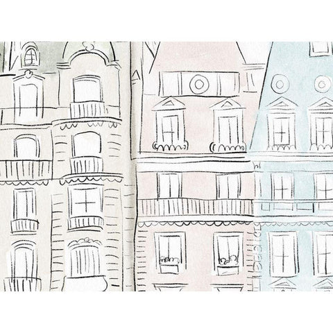 Pastel Paris White Modern Wood Framed Art Print by Straatsma, Leah