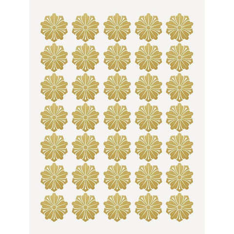 Gilded Flowers White Modern Wood Framed Art Print by Straatsma, Leah