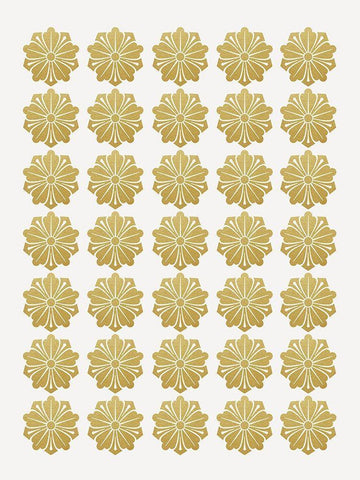 Gilded Flowers White Modern Wood Framed Art Print with Double Matting by Straatsma, Leah