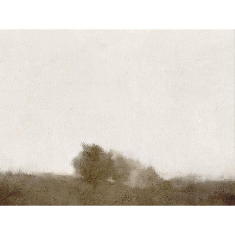 The Tree At The Edge of The Meadow White Modern Wood Framed Art Print by Straatsma, Leah