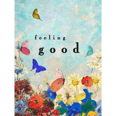 Feeling Good Black Modern Wood Framed Art Print with Double Matting by Straatsma, Leah