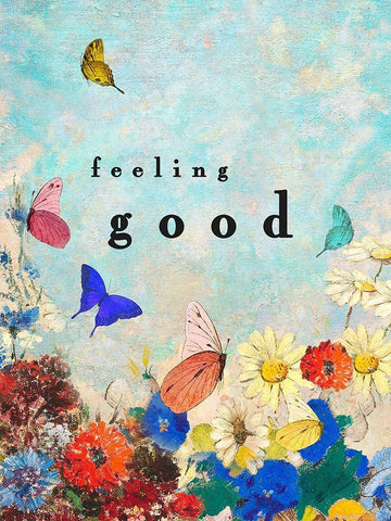 Feeling Good White Modern Wood Framed Art Print with Double Matting by Straatsma, Leah