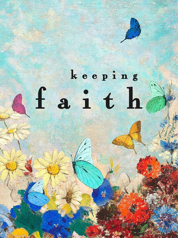 Keeping Faith Black Ornate Wood Framed Art Print with Double Matting by Straatsma, Leah