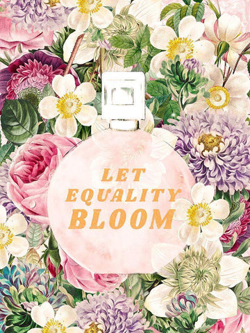 Equality Perfume White Modern Wood Framed Art Print with Double Matting by Straatsma, Leah