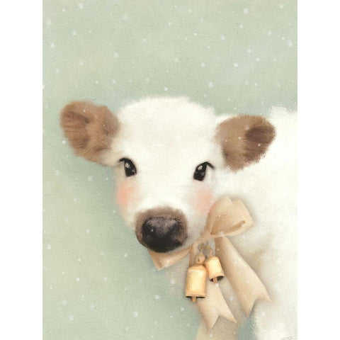 Cow Bells White Modern Wood Framed Art Print by Straatsma, Leah