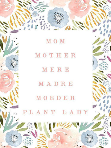 Mom Plant Lady Black Ornate Wood Framed Art Print with Double Matting by Straatsma, Leah