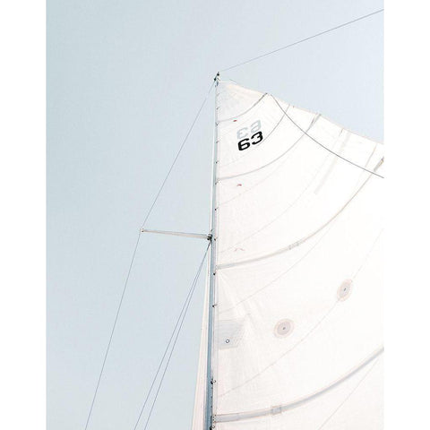 Sailboat White Modern Wood Framed Art Print by Straatsma, Leah