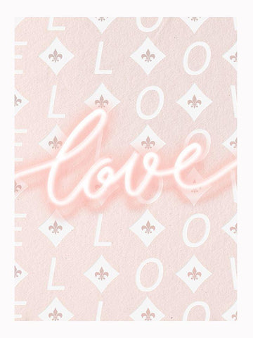 Love White Modern Wood Framed Art Print with Double Matting by Straatsma, Leah