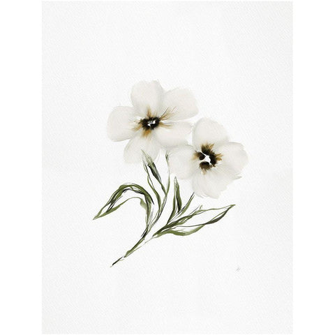 Lovely Florals White Modern Wood Framed Art Print by Straatsma, Leah