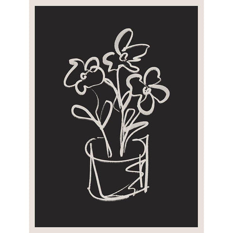 Still Life Peonies in Vase Black Modern Wood Framed Art Print with Double Matting by Straatsma, Leah