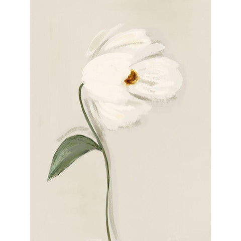 White Flower 3 White Modern Wood Framed Art Print by Straatsma, Leah