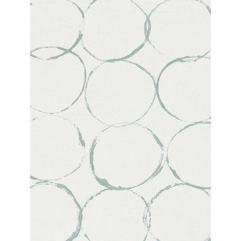 Sage Circles White Modern Wood Framed Art Print by Straatsma, Leah