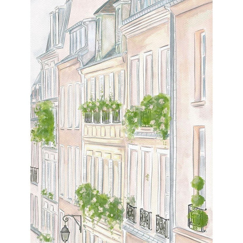 My View In Paris White Modern Wood Framed Art Print by Straatsma, Leah