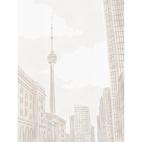 Toronto Gold Ornate Wood Framed Art Print with Double Matting by Straatsma, Leah