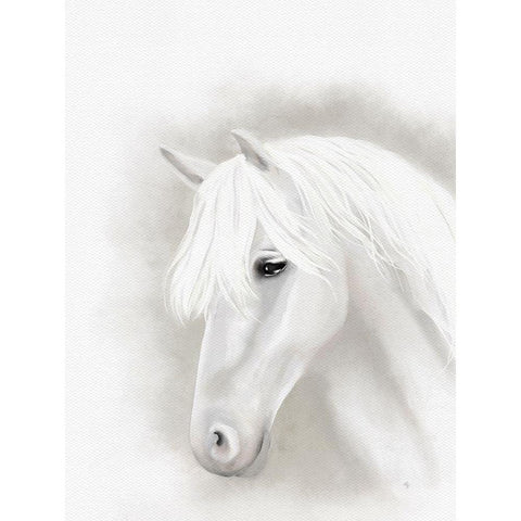 Majestic Horse White Modern Wood Framed Art Print by Straatsma, Leah