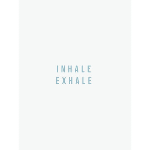 Inhale Exhale White Modern Wood Framed Art Print by Straatsma, Leah