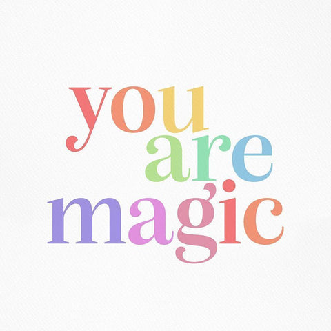 You Are Magic 1 White Modern Wood Framed Art Print with Double Matting by Straatsma, Leah