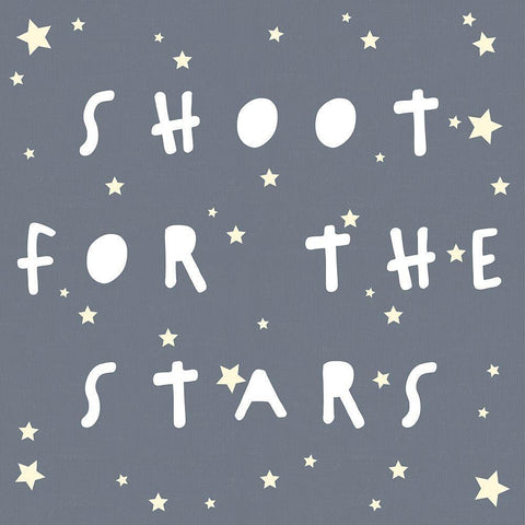 Shoot For The Stars_Square White Modern Wood Framed Art Print with Double Matting by Straatsma, Leah