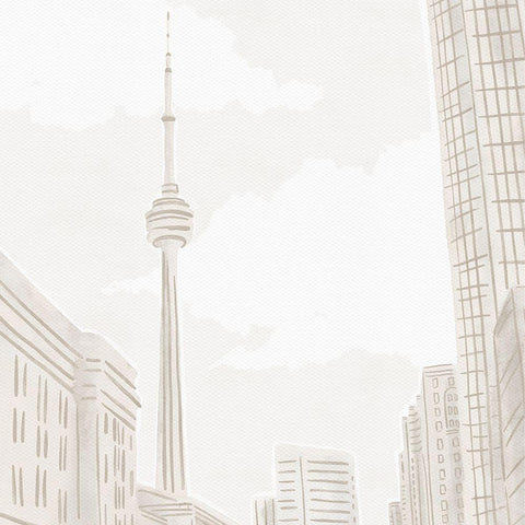 Toronto White Modern Wood Framed Art Print by Straatsma, Leah