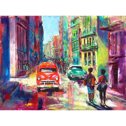 Havanna White Modern Wood Framed Art Print by Holzner, Renate