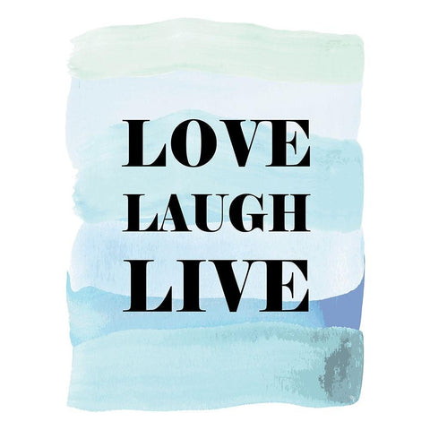 Love Laugh Live Gold Ornate Wood Framed Art Print with Double Matting by Martina