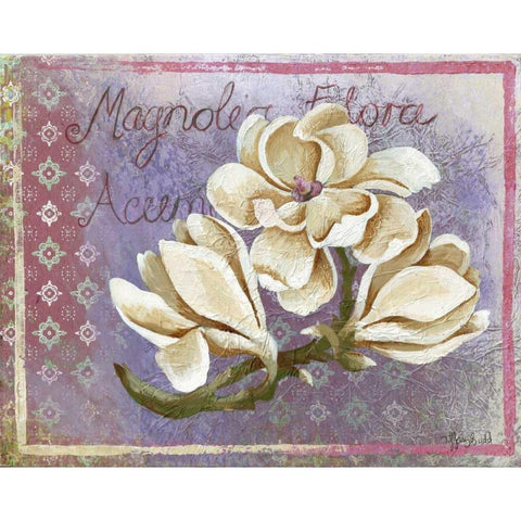 Magnolia Black Modern Wood Framed Art Print with Double Matting by Budd, Tiffany