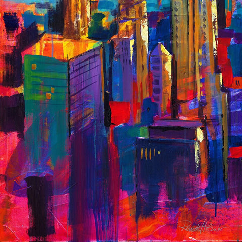 Affective Art 2 White Modern Wood Framed Art Print with Double Matting by Holzner, Renate