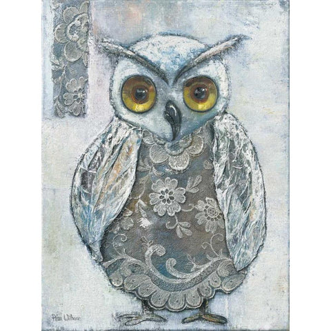 Frozen Owl 82561 Gold Ornate Wood Framed Art Print with Double Matting by May