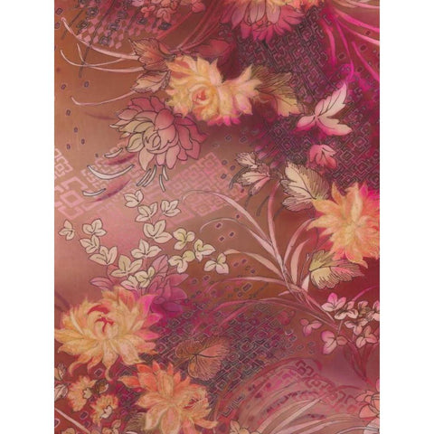 Marooned Florals C Gold Ornate Wood Framed Art Print with Double Matting by May