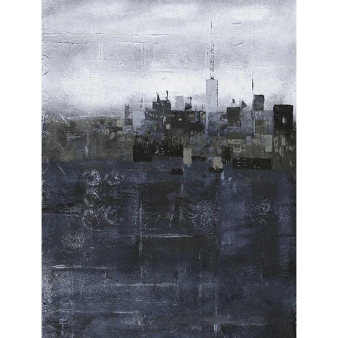 Steal City Black Modern Wood Framed Art Print with Double Matting by May