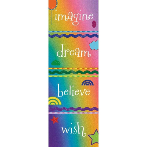Kid Imagine Rainbow Black Modern Wood Framed Art Print with Double Matting by Hogan, Melody