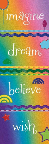 Kid Imagine Rainbow Black Ornate Wood Framed Art Print with Double Matting by Hogan, Melody