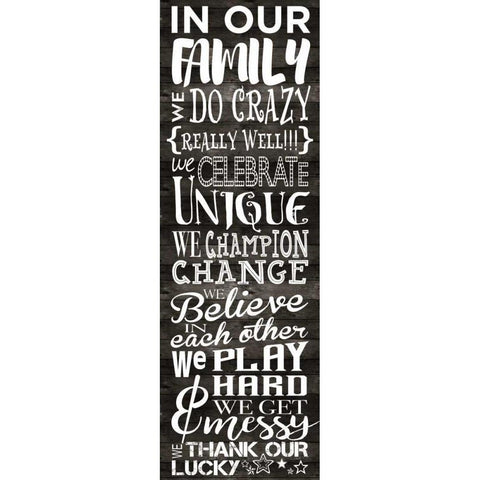 In Our Family Panel 1 White Modern Wood Framed Art Print by Hogan, Melody